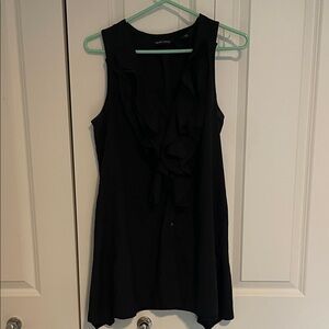 Banana Republic Black Ruffle Blouse